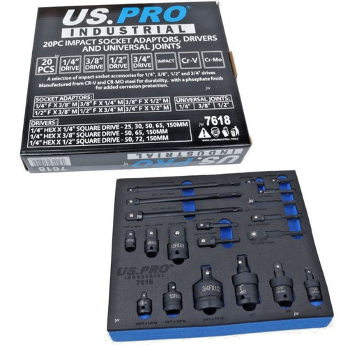 20pc impact socket adaptor set - impact,
