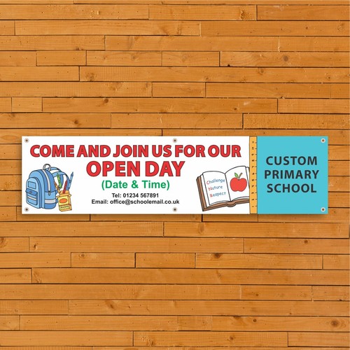 Open day pvc banners - pvc, scbs
